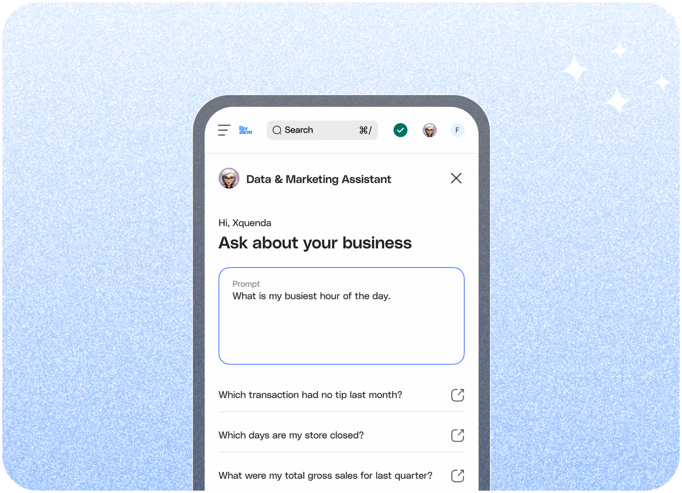 Get instant answers from your sales data