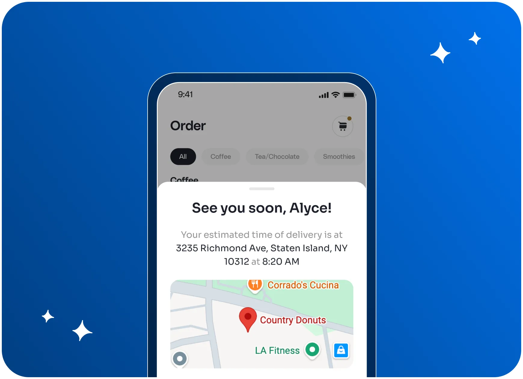 Mobile app pickup and delivery options
