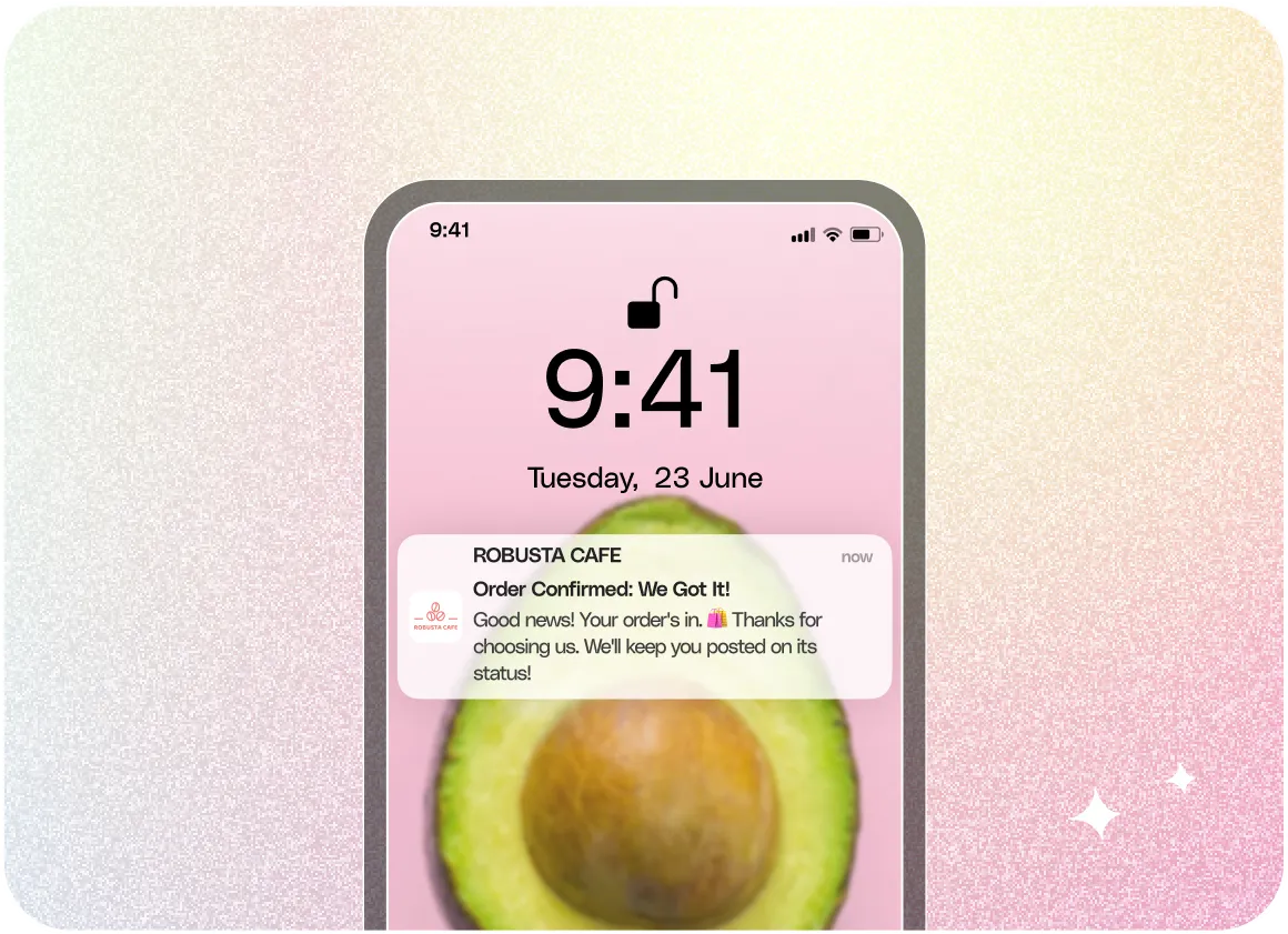 Real-time order tracking with push notifications