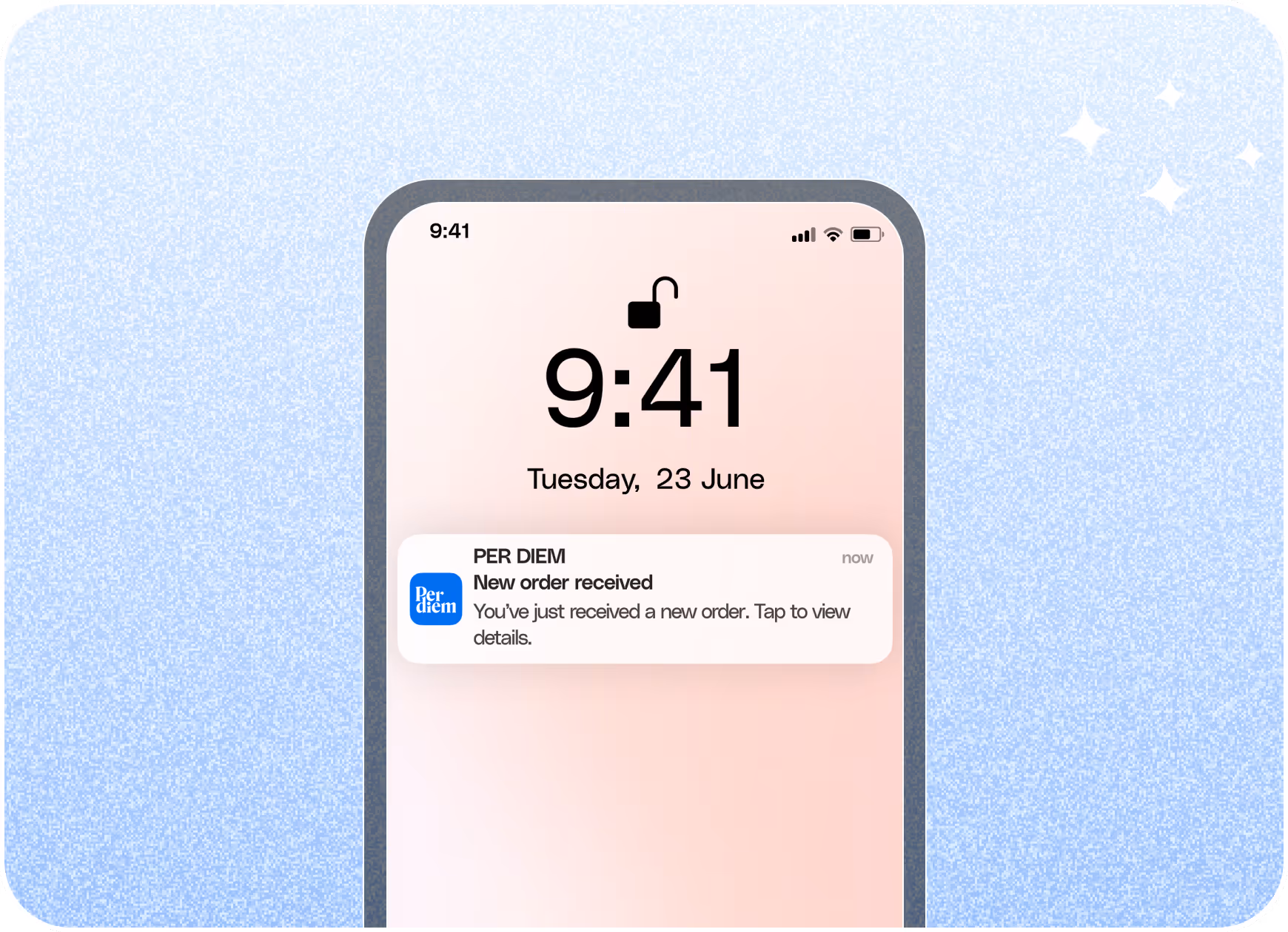 Instant order alerts