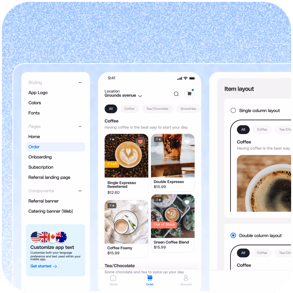 Make ordering experience feel like your brand