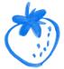 blue strawberry illustration