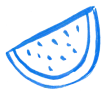 blue watermelon illustration