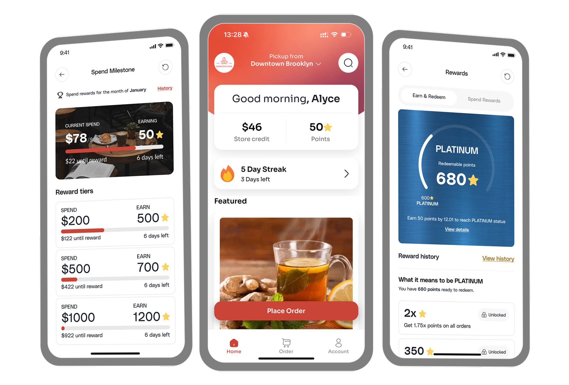 Reward customers as they spend